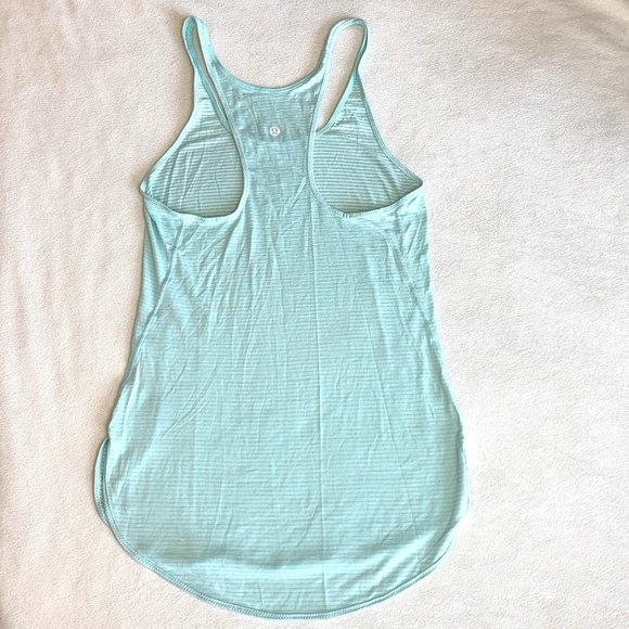 lululemon singlet tank Heathered Fresh Teal sz 4/6 - Picture 6 of 8